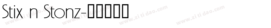 Stix n Stonz字体转换